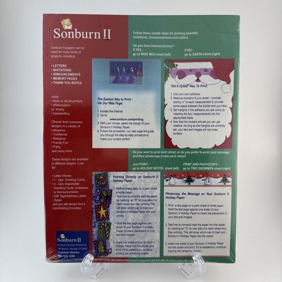 Sonburn Holiday Papers Christmas Theme Dove Snow 100 Sheets New & Sealed - Picture 4 of 6